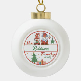 格言ファミリークリスマス セラミックボールオーナメント