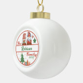 格言ファミリークリスマス セラミックボールオーナメント (右)