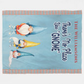 格言ファミリーモノグラムカおもしろいウト フリースブランケット (正面(横))