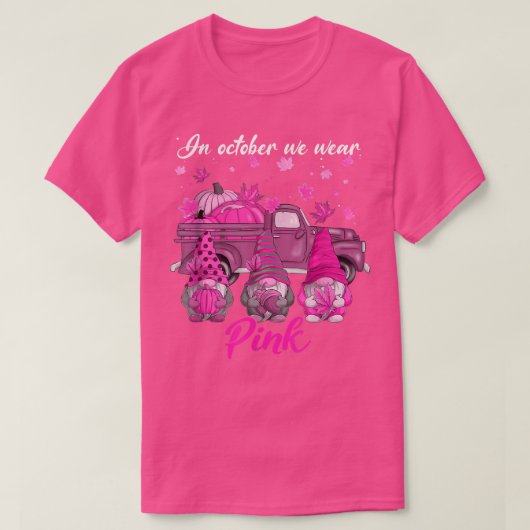 格言ファームトラック10月We衣服ピンクブレストカ Tシャツ (デザイン正面)