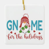 格言フォーザホリデーズガーデンクリスマス セラミックオーナメント (正面)