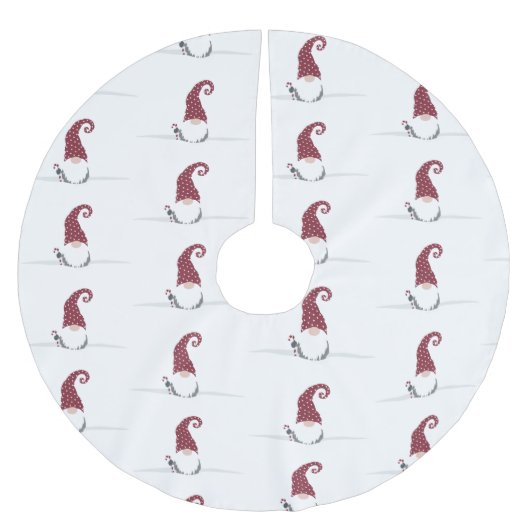 格言フォーホリデーズスカンジナビアデザイン ブラッシュドポリエステルツリースカート (正面)