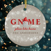 格言プレイスライクホームクリスマス セラミックオーナメント