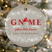 格言プレイスライクホームクリスマス セラミックオーナメント