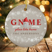 格言プレイスライクホームクリスマス セラミックオーナメント