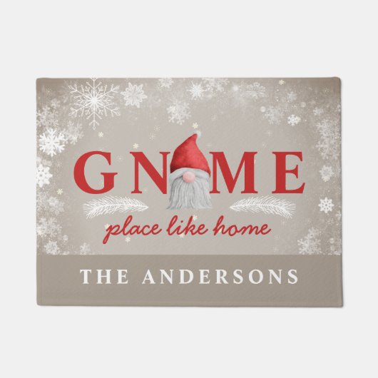 格言プレイスライクホームホリデークリスマスファミリー ドアマット (正面)