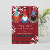 格言プレイドスノーフレークイラストレーションクリスマス 招待状 (スタンド正面)