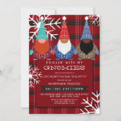 格言プレイドスノーフレークイラストレーションクリスマス 招待状 (正面)