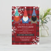 格言プレイドスノーフレークイラストレーションクリスマス 招待状 (スタンド正面)