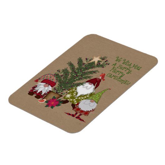 格言ベリーメリークリスマス マグネット (左側)