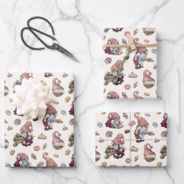 格言ベーキングカップケーキドーナツトレンディーかわいい ラッピングペーパーシート