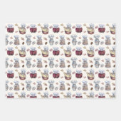 格言ベーキングカップケーキドーナツトレンディーウッドランド ラッピングペーパーシート (正面)