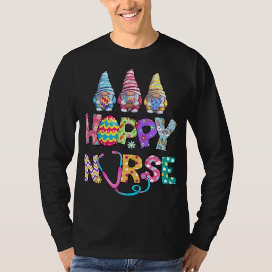 格言ホッピスクラブナースイースターバニー染め卵 Tシャツ (正面)