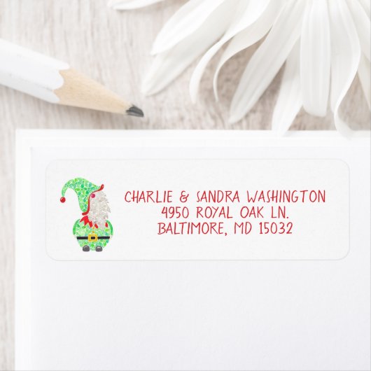 格言ホリデイ差出人住所ラベル ラベル (インサイチュ)