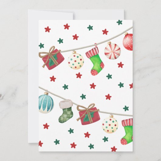 格言ホリデーおもしろいクリスマスパーティの招待状 招待状 (裏面)