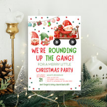 格言ホリデーおもしろいクリスマスパーティの招待状