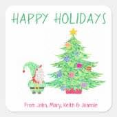 格言ホリデーシール スクエアシール (正面)