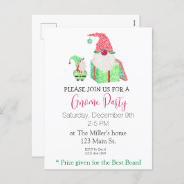 格言ホリデーパーティー招待状はがき シーズンポストカード