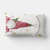 格言ホリーお洒落メリークリスマス金ゴールドスターズ ランバークッション (正面)