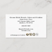 格言ホームタウンベーカリーペストリーケーキ&トリートホワイト 名刺 (裏面)