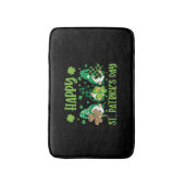 格言ホールディングシャムロックグリーンプレイドヒョウST バスマット (正面縦)