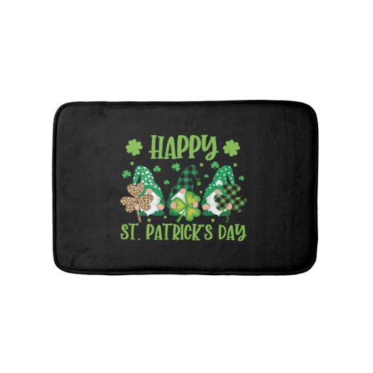 格言ホールディングシャムロックグリーンプレイドヒョウST バスマット (正面)