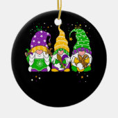 格言マルディグラ格言（紋章の）フラ・ダ・リ脂肪火曜日 セラミックオーナメント (正面)