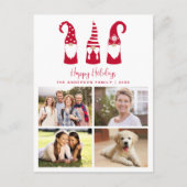 格言ミニマルズモダンクリスマスフォトコラージュ シーズンポストカード (正面)