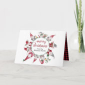 格言メリークリスマストナカイ水カラープレイド シーズンカード (正面)