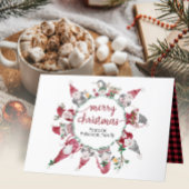 格言メリークリスマストナカイ水カラープレイド シーズンカード