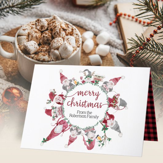 格言メリークリスマストナカイ水カラープレイド シーズンカード