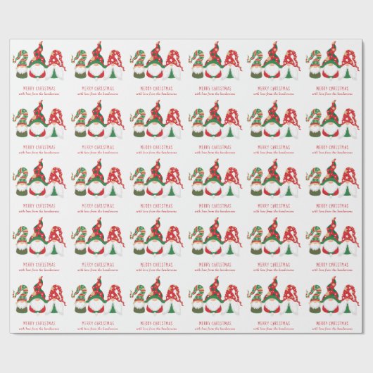 格言メリークリスマスパーソナライズされた ラッピングペーパー (フラット)