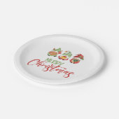 格言メリークリスマスプレート ペーパープレート (アングル)
