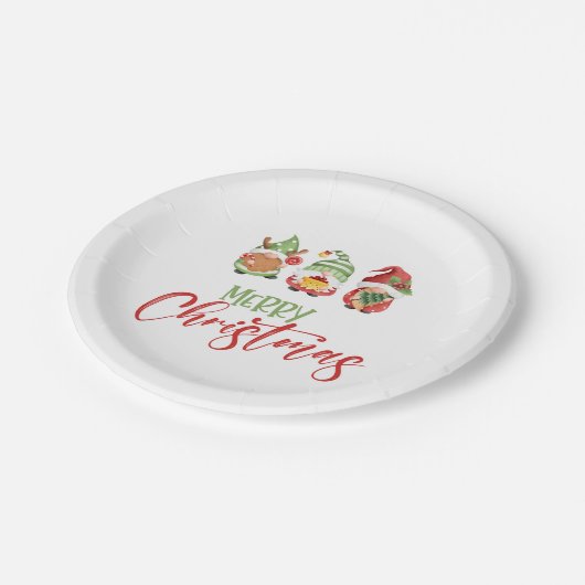 格言メリークリスマスプレート ペーパープレート (アングル)
