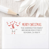 格言メリークリスマスホリデー差出人住所ラベル ラベル (インサイチュ)