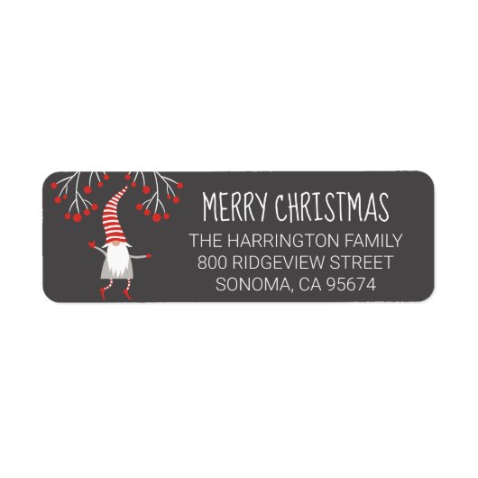 格言メリークリスマスホリデー差出人住所ラベル ラベル (正面)