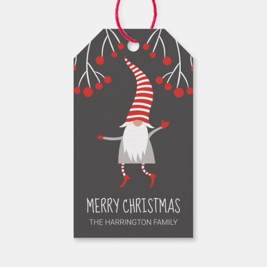 格言メリークリスマスホリーベリー ギフトタグ (裏面)