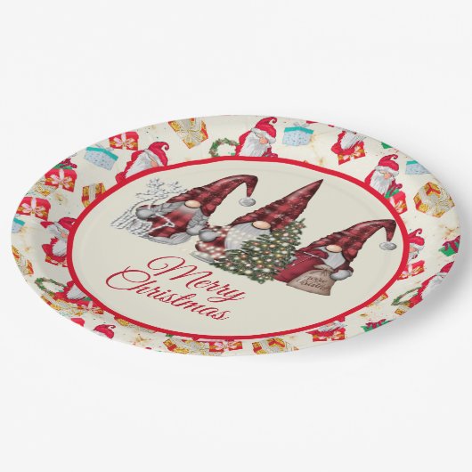 格言メリークリスマス ペーパープレート (アングル)