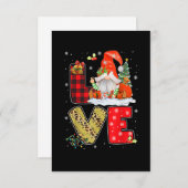 格言メンズ用クリスマスシャツ – LOVE サンキューカード (正面/裏面)