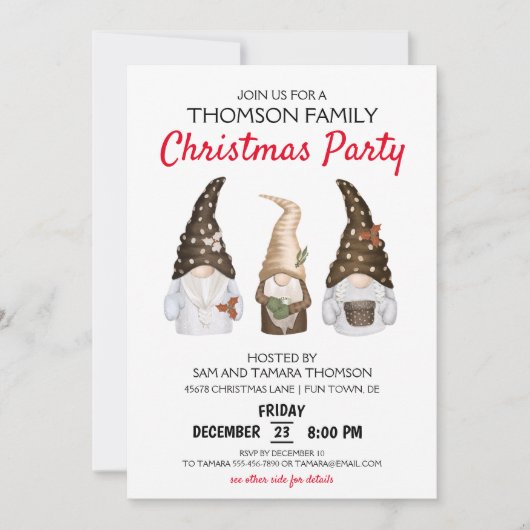 格言モダンフェスティバルクリスマスパーティの招待状 招待状 (正面)