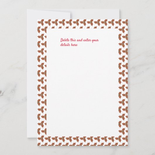 格言モダンフェスティバルクリスマスパーティの招待状 招待状 (裏面)