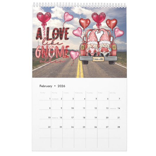 格言ラブスウィート格言ファミリーネームシーズンホリデーズ カレンダー (2月 2026)