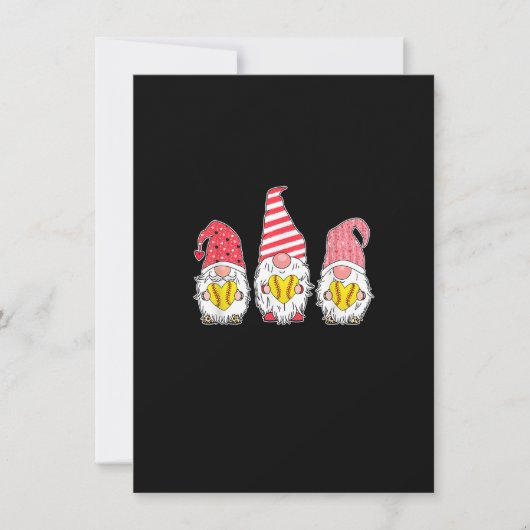 格言ラブソフトボールハートレオパードプレイドクリスマス 招待状 (正面)