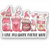 格言ラブユーピンクレッドコーヒーバレンタイン シール (正面)