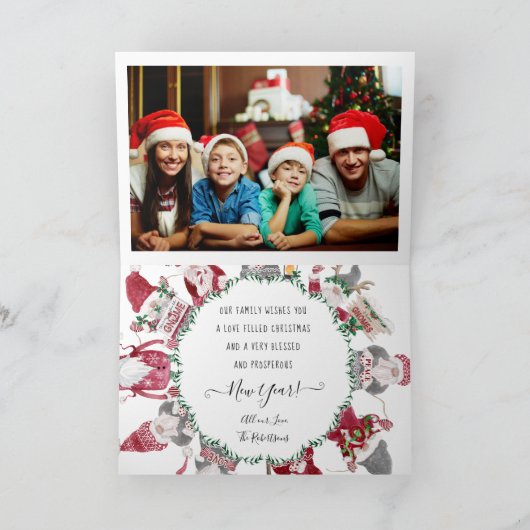 格言リトメリールクリスマスタイポグラフィ写真 シーズンカード (内部)