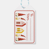 格言リースと家 – クリスマスプレゼントラベル ギフトタグ (正面)