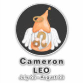 格言レオアストロロジーサインエンジェル8"ビニールステッカー シール (正面)