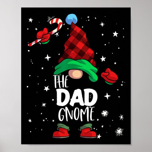 格言レッドバッファロープレイドマッチングファミリークリスマス ポスター (正面)