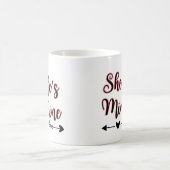 格言レッドバナーラブバレンタインコーヒーマグ コーヒーマグカップ (中央)