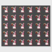 格言レッドブラックレオパード気球バレンタインデー ラッピングペーパー (フラット)